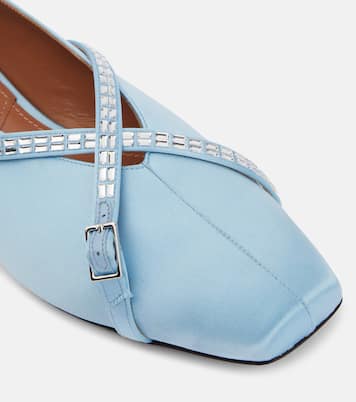 Verzierte Ballerinas Cara aus Satin | D'Accori