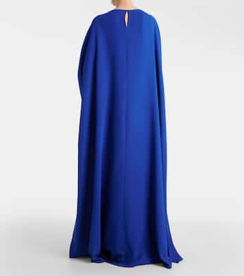 Vestido de fiesta de seda con capa | Valentino