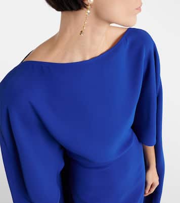 Vestido de fiesta de seda con capa | Valentino