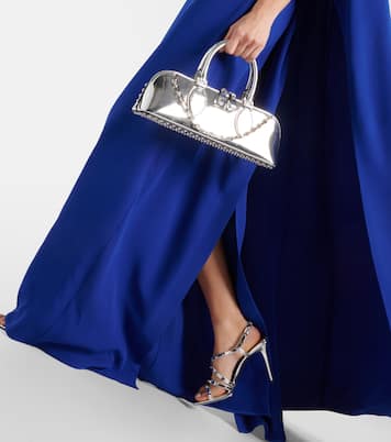 Vestido de fiesta de seda con capa | Valentino