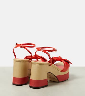 Ricia 95 leather platform sandals | Jimmy Choo