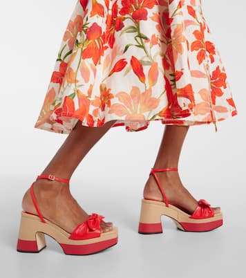 Ricia 95 leather platform sandals | Jimmy Choo
