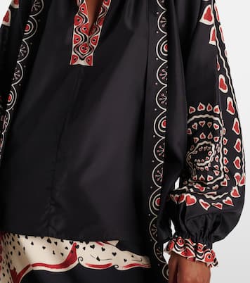 Cerere printed silk blouse | La DoubleJ