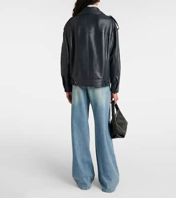 Giacca biker in pelle | Brunello Cucinelli