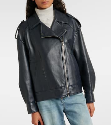Giacca biker in pelle | Brunello Cucinelli