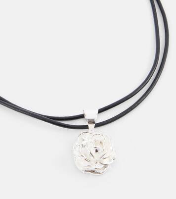 Collana Rose in argento sterling e pelle | Magda Butrym