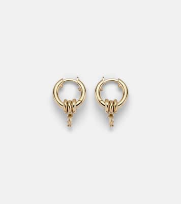 Orecchini a cerchio Zahra Micro in oro 18kt con diamanti | Spinelli Kilcollin