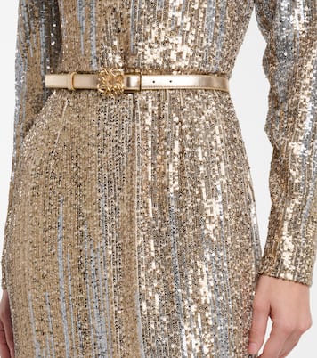 Sequined off-shoulder gown | Elie Saab
