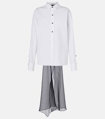 Poplin Power bow-detail cotton-blend poplin shirt | Dorothee Schumacher