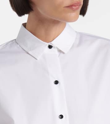 Poplin Power bow-detail cotton-blend poplin shirt | Dorothee Schumacher