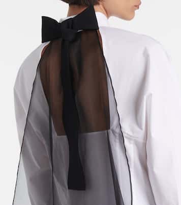 Poplin Power bow-detail cotton-blend poplin shirt | Dorothee Schumacher