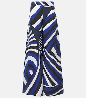 Pantaloni a gamba larga Iride in twill di seta | Pucci