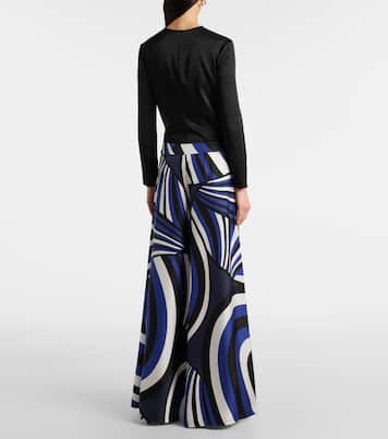 Pantaloni a gamba larga Iride in twill di seta | Pucci