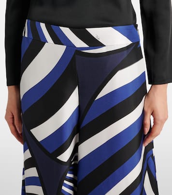 Pantaloni a gamba larga Iride in twill di seta | Pucci