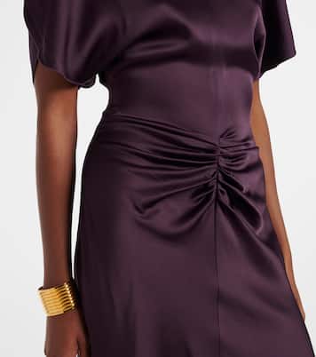 Gathered satin minidress | Victoria Beckham