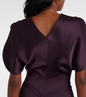 Gathered satin minidress | Victoria Beckham