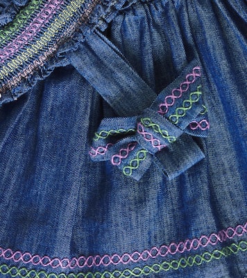 Besticktes Top Tallow aus Denim | Zimmermann Kids