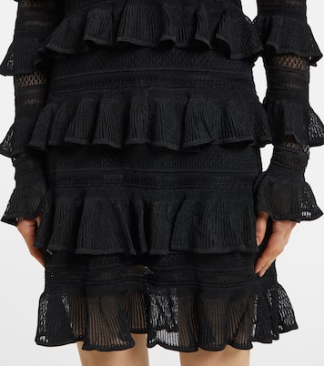 Minikleid Crush High Neck Frilled aus Strick | Zimmermann