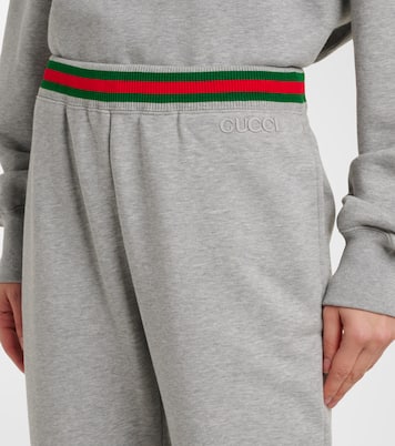 Pantalones deportivos de algodón con Web | Gucci