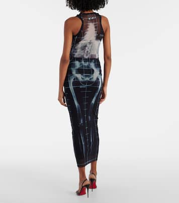 Printed tulle bodysuit | Jean Paul Gaultier