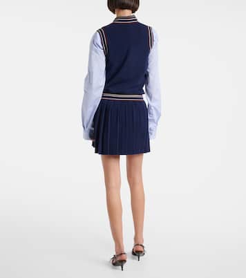 Wool and cashmere miniskirt | Miu Miu