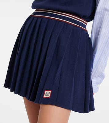 Wool and cashmere miniskirt | Miu Miu