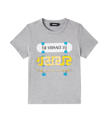 Camiseta de jersey de algodón estampada | Versace Kids