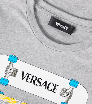 Camiseta de jersey de algodón estampada | Versace Kids