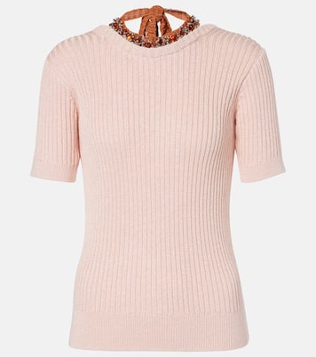 Pullover a coste con perline | Dries Van Noten