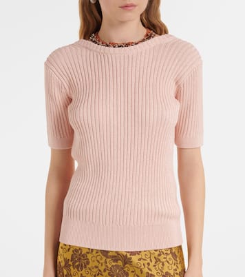Pullover a coste con perline | Dries Van Noten