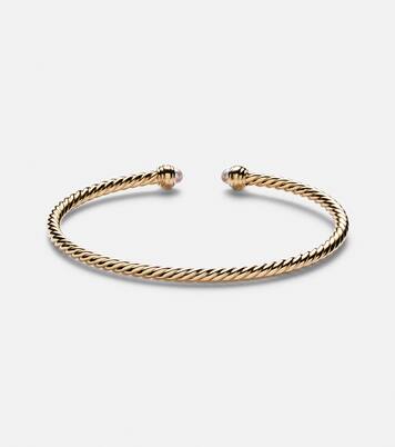 Bracciale Cablespira® Flex in oro 18kt con perle d'acqua dolce e diamanti | David Yurman