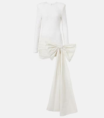 Bridal bow-detail sequined minidress | Rotate
