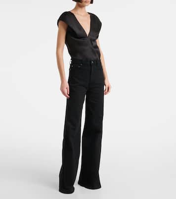 Jeans a gamba larga e vita alta Dane | Khaite