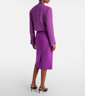 Giacca in tweed di misto cotone e seta | Dolce&Gabbana