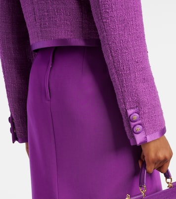 Giacca in tweed di misto cotone e seta | Dolce&Gabbana