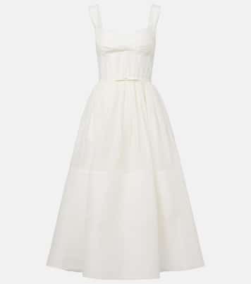 Vestido midi Dawning de lino y seda | Zimmermann