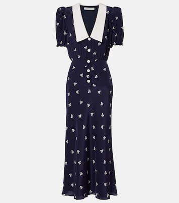 Robe midi imprimée en soie | Alessandra Rich