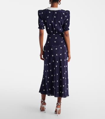 Robe midi imprimée en soie | Alessandra Rich