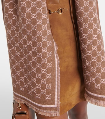 GG wool-blend jacquard scarf | Gucci