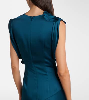 Floral-appliqué satin gown | Erdem