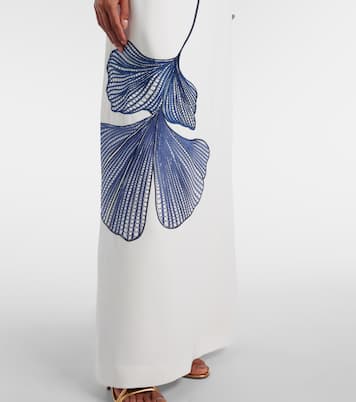 Bestickte Robe Austie aus Crêpe | Costarellos
