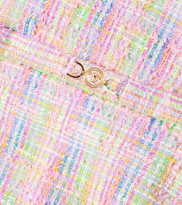 Mini-jupe en tweed de coton mélangé | Versace Kids