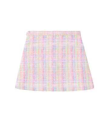 Mini-jupe en tweed de coton mélangé | Versace Kids