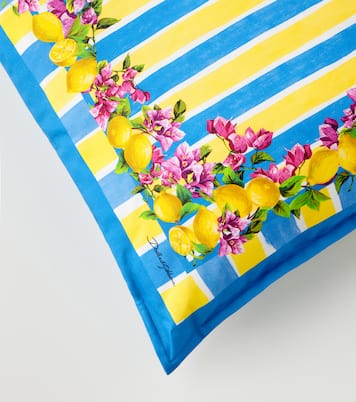 Cojín Taormina de algodón a rayas | Dolce&Gabbana Casa