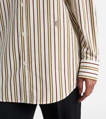 Camicia Cassandre in popeline di cotone a righe | Saint Laurent