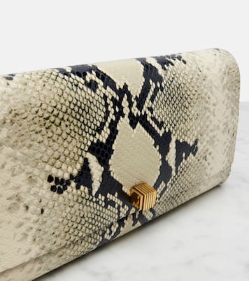 Audrey snake-effect leather clutch | Khaite