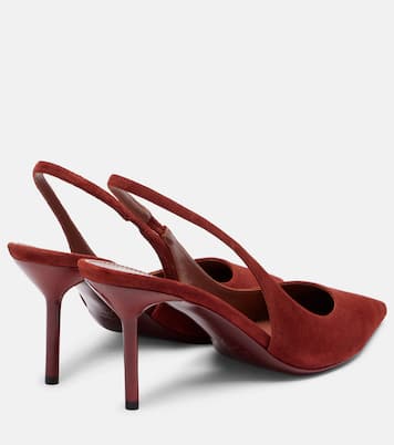 Lidia 70 suede slingback pumps | Paris Texas