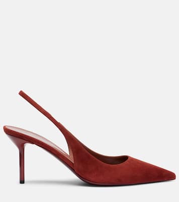 Lidia 70 suede slingback pumps | Paris Texas