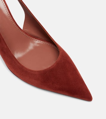 Lidia 70 suede slingback pumps | Paris Texas