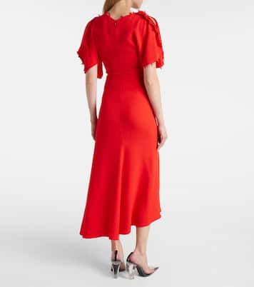 فستان طويل درابيه غير متماثل | Victoria Beckham